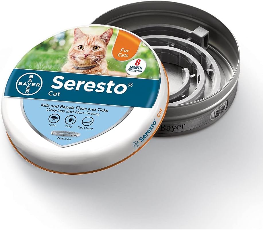 Flea and Tick Collar for Cats, 8-month, Pack of 2 W7763