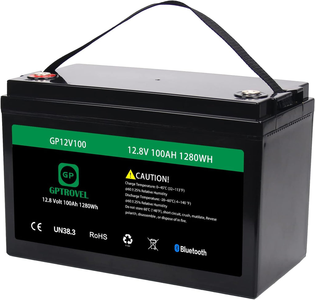 Rechargeable 12V 50Ah LiFePO4 Deep Cycle Lithium Battery with Bluetooth I54526
