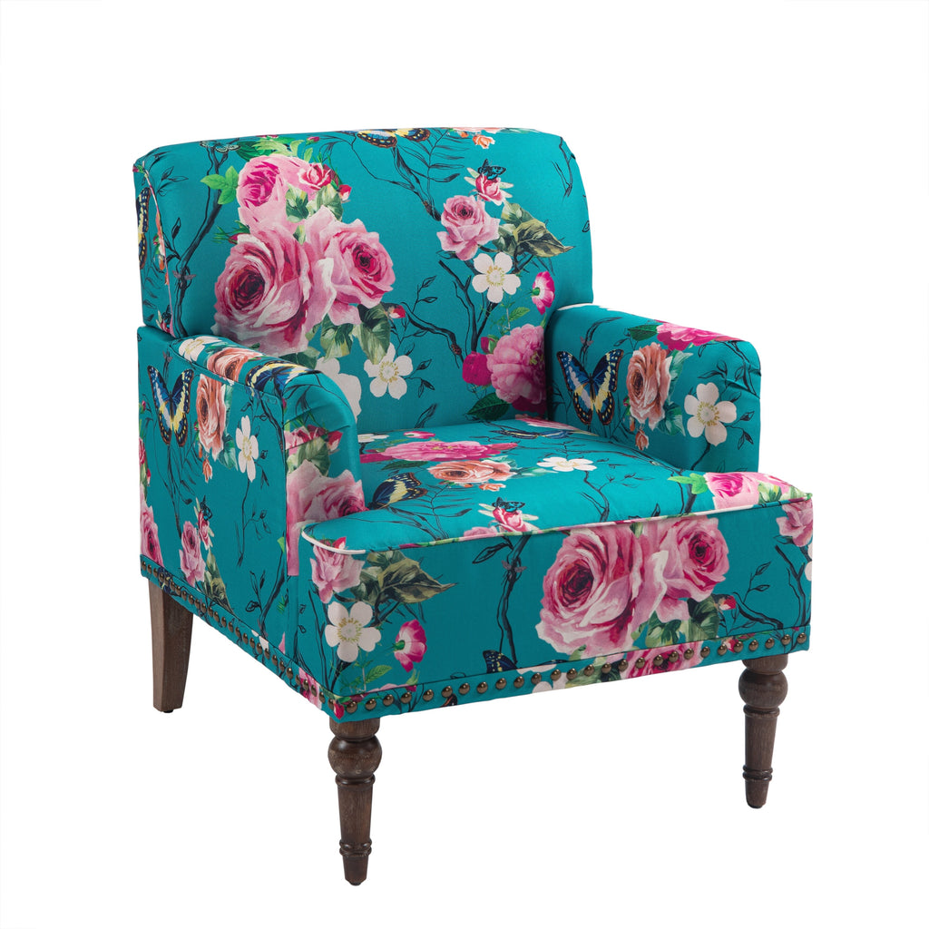 Modern Patterned Striped Accent Armchair Q797116
