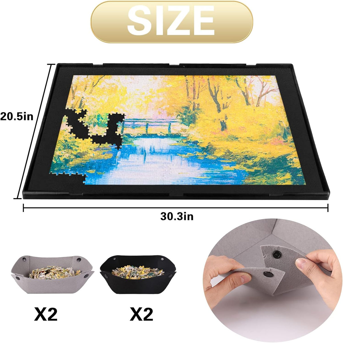 Jigsaw Puzzle Board Mat with Case, Pack of 2 A96856