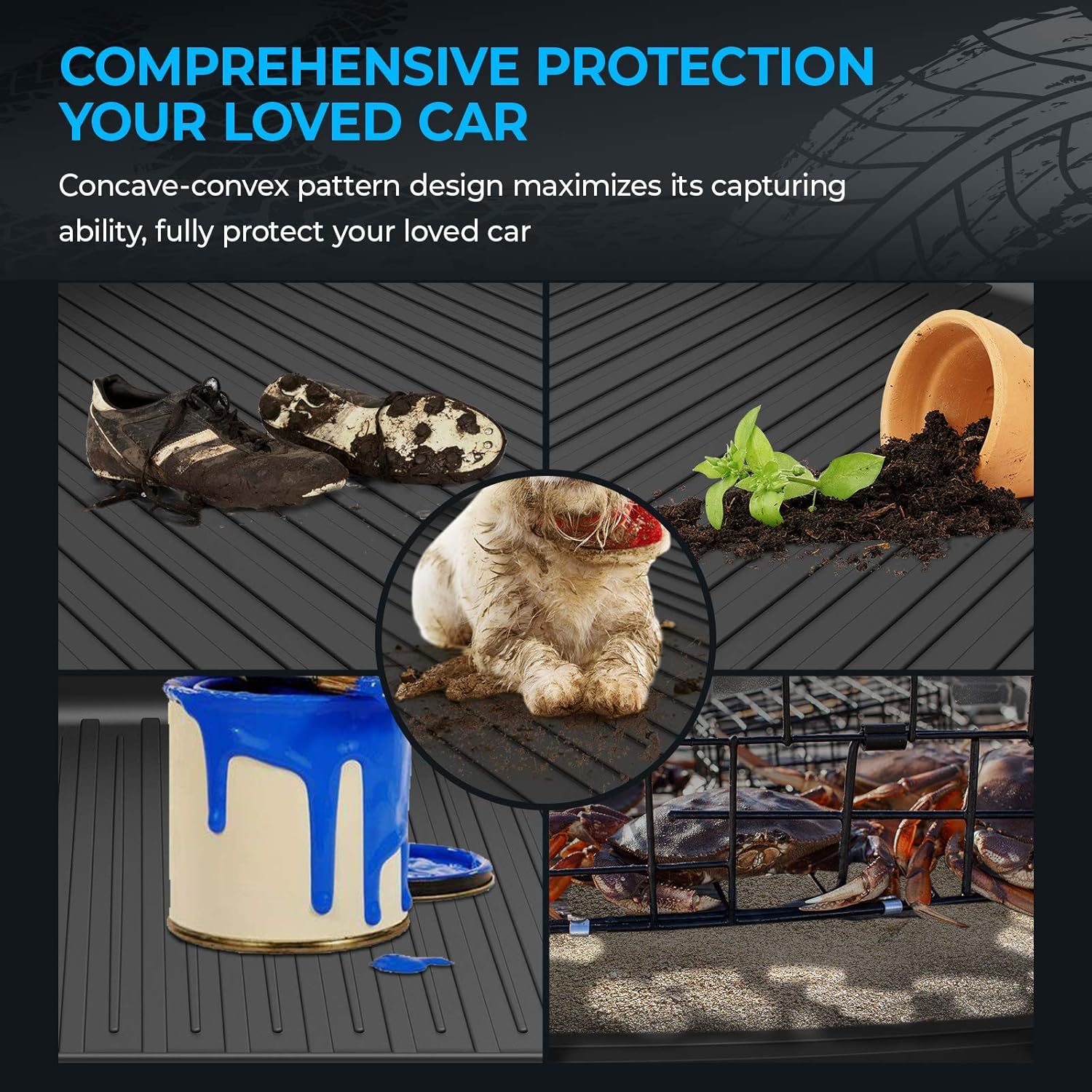 Black Heavy Duty Cargo Mat Trunk Liner X933396