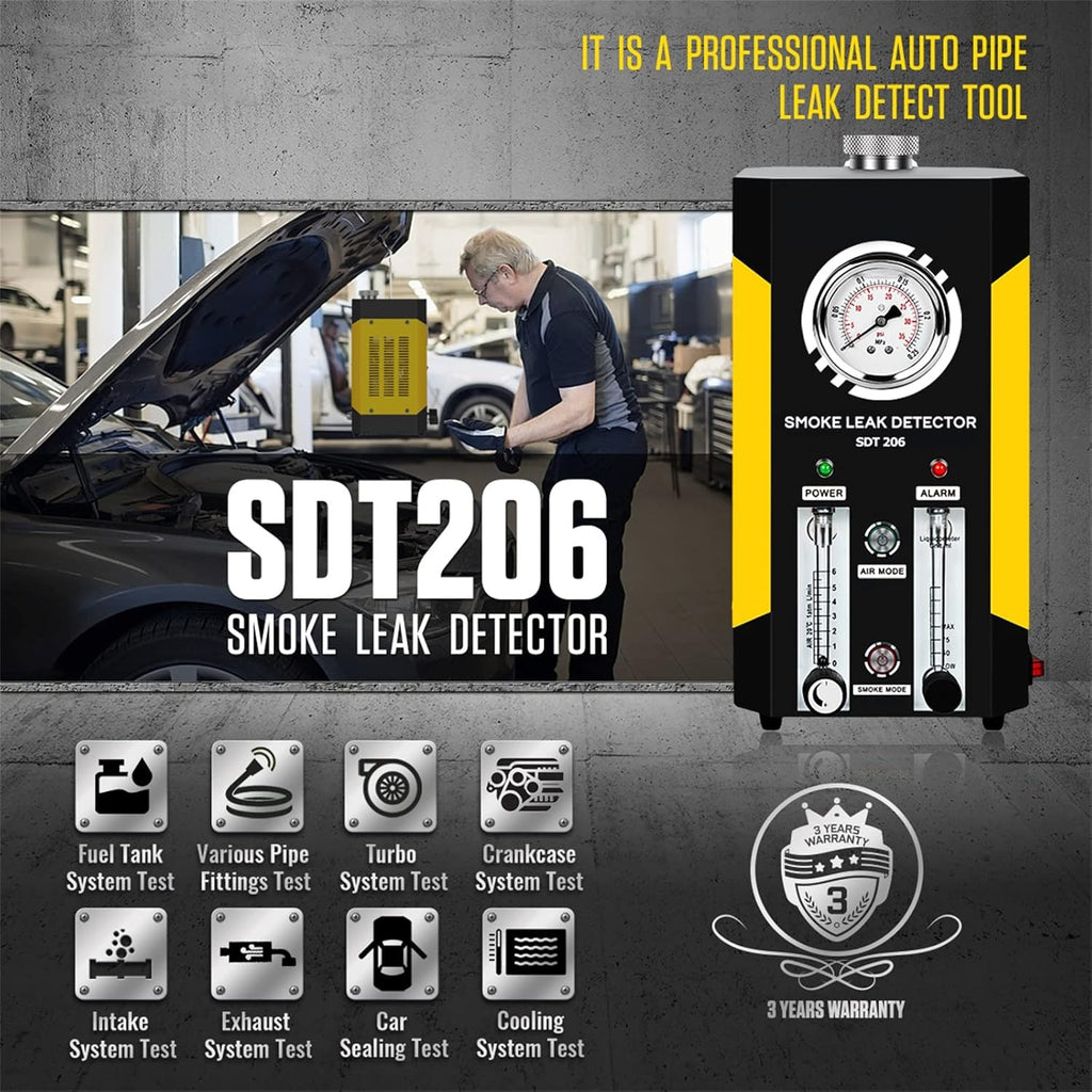 Automotive Smoke Machine Leak Detector EVAP 12V Car Pipe System Smoke Tester with Adjustable Flow Meter K286679
