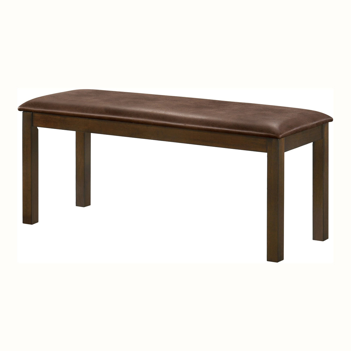 Transitional Brown Padded Bench W2572