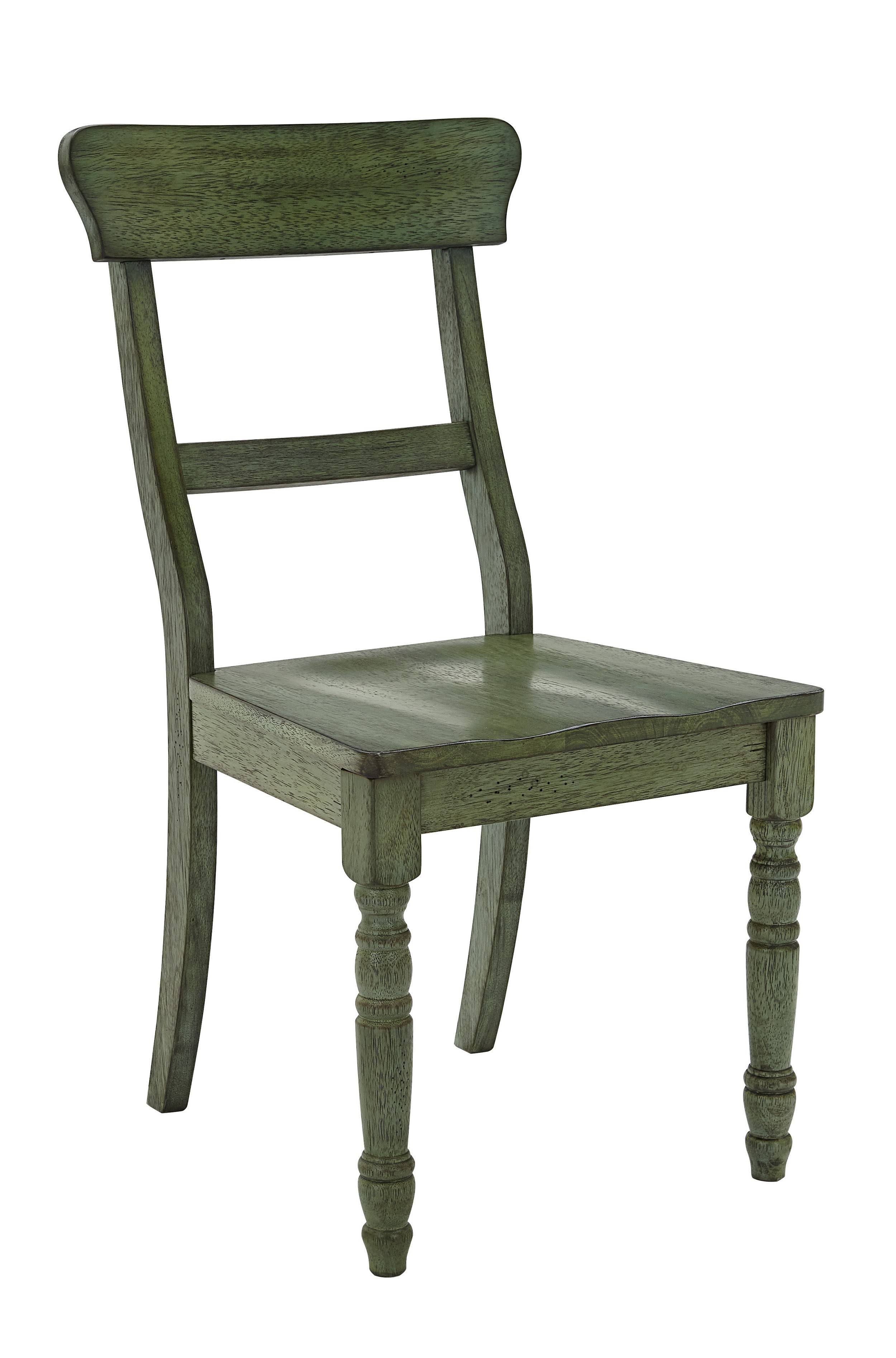 Antique Green Dining Chair Set of 2 W532