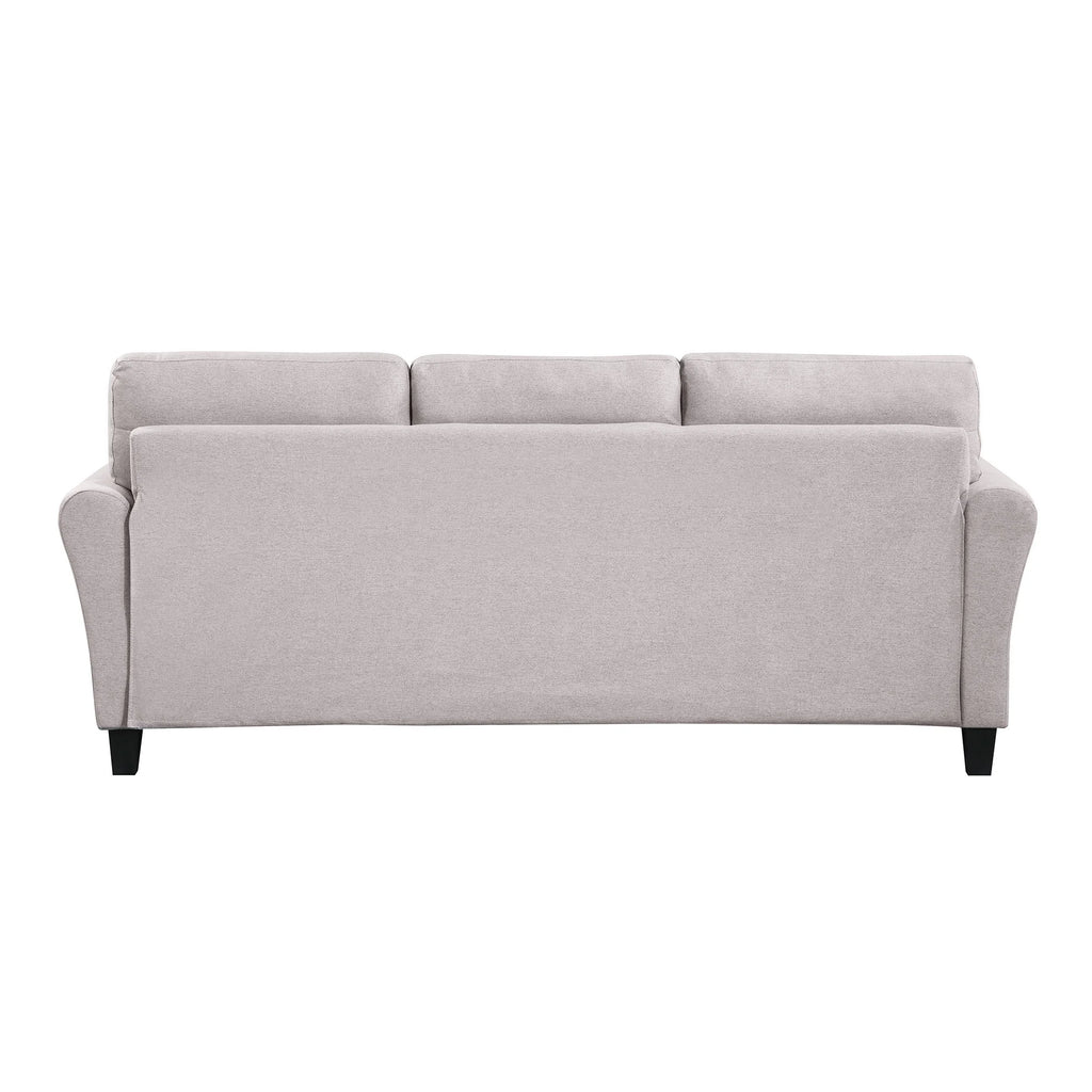 Light Grey Linen 3-Seat Sofa S855458