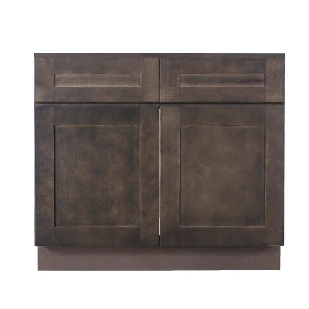 Vintage Charcoal 42 in. x 34.5 in. x 24 in. Sink Base Cabinet with 2 Doors V449714