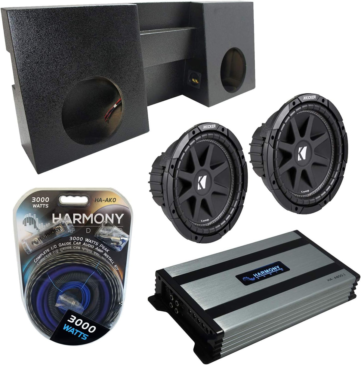 Dual 10 Sub Box Enclosure & Amp Y39187