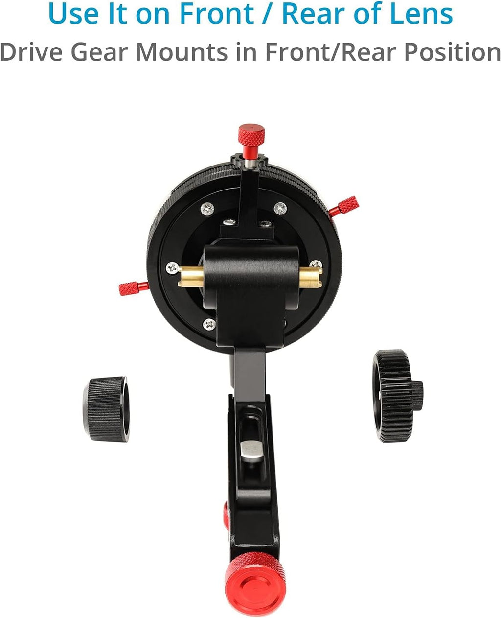 Follow Focus with A/B Hard Stops, Flexible Gear Belt & Speed Crank for 15mm Rod Support C854