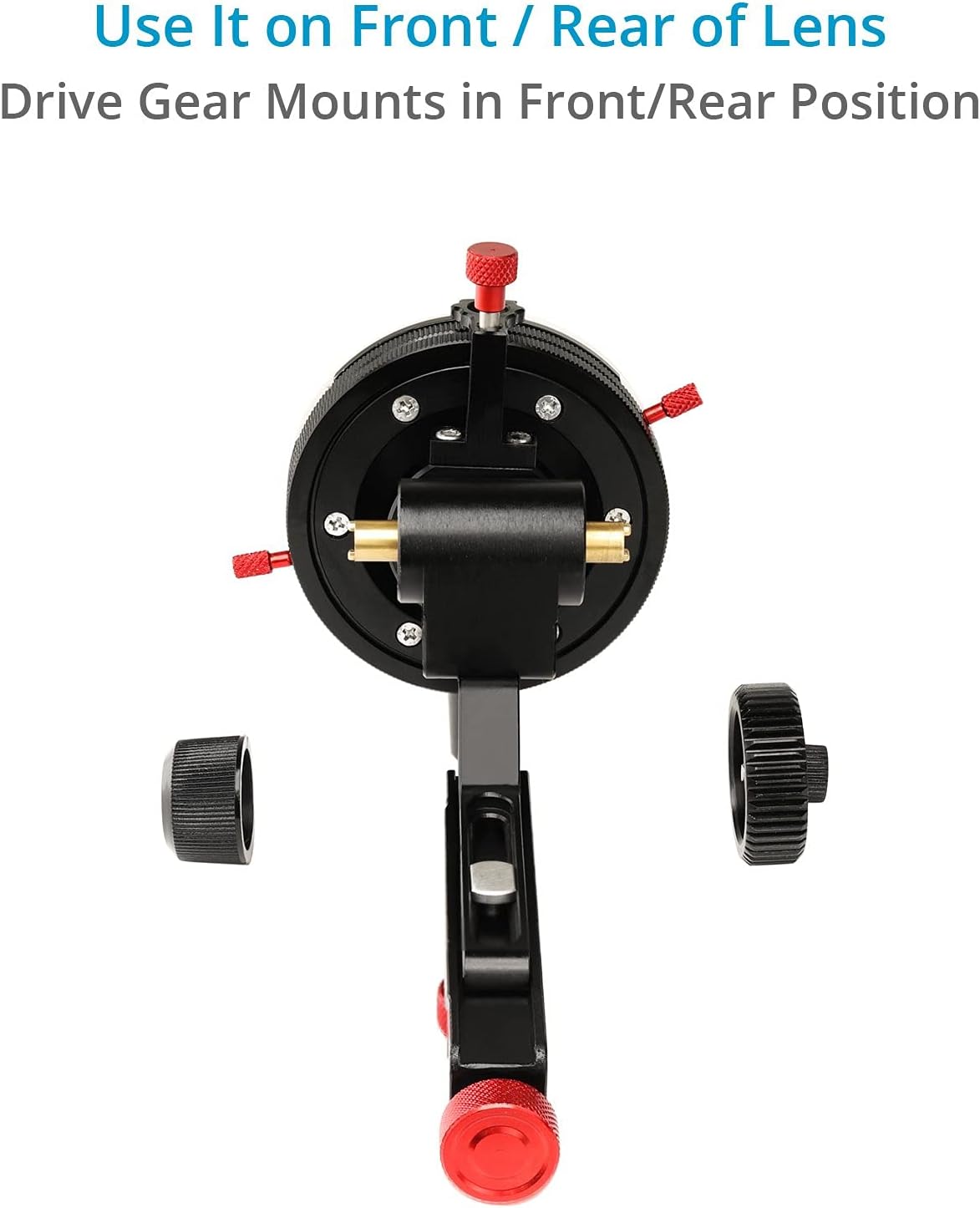 Follow Focus with A/B Hard Stops, Flexible Gear Belt & Speed Crank for 15mm Rod Support C854