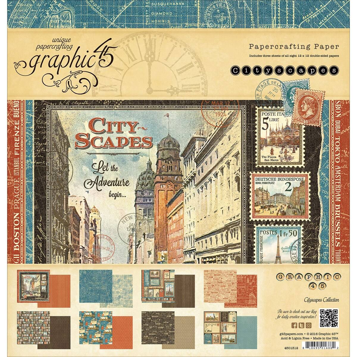 Cityscapes Double-Sided Paper Pad 24/Pkg E829