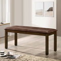 Transitional Brown Padded Bench W2572