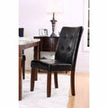 Brown Cherry & Black Side Chair, Set of 2 U9899