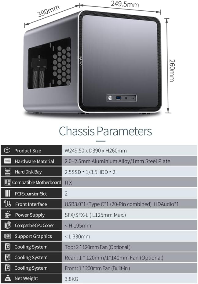 Gray Mini ITX Case I4757