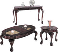Cherry & Glass 3-Piece Coffee & End Table Set R45002