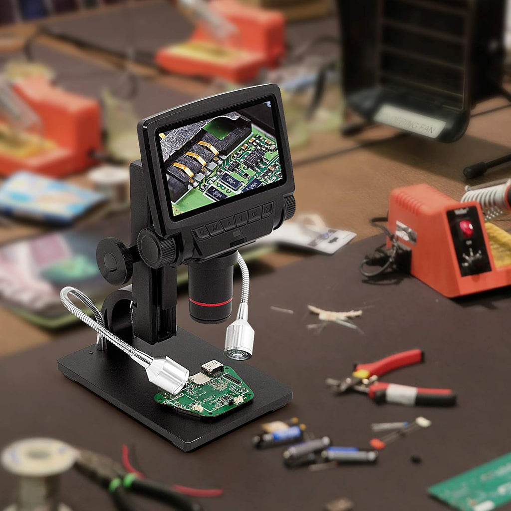 USB Digital Microscope 260X Magnification with 5'' 1080P LCD Display K3966