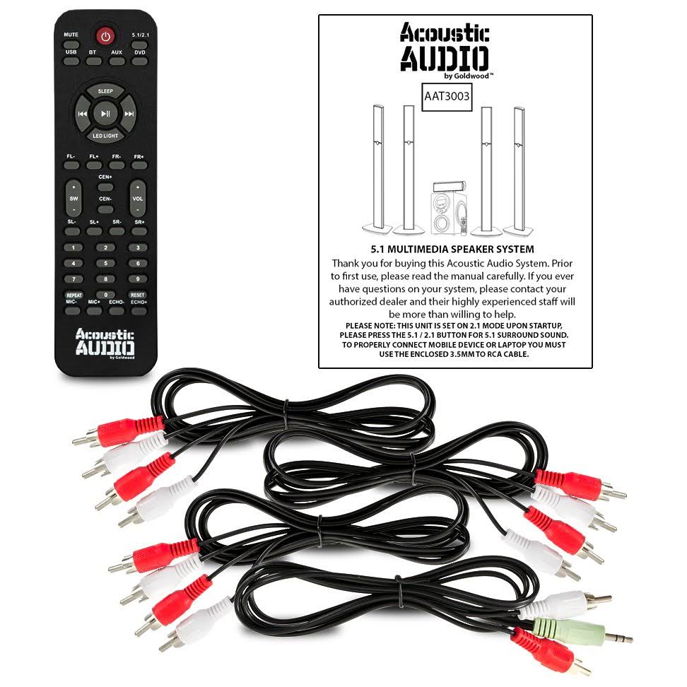 Tower 5.1 Bluetooth Speaker System with 2 Extension Cables G563672