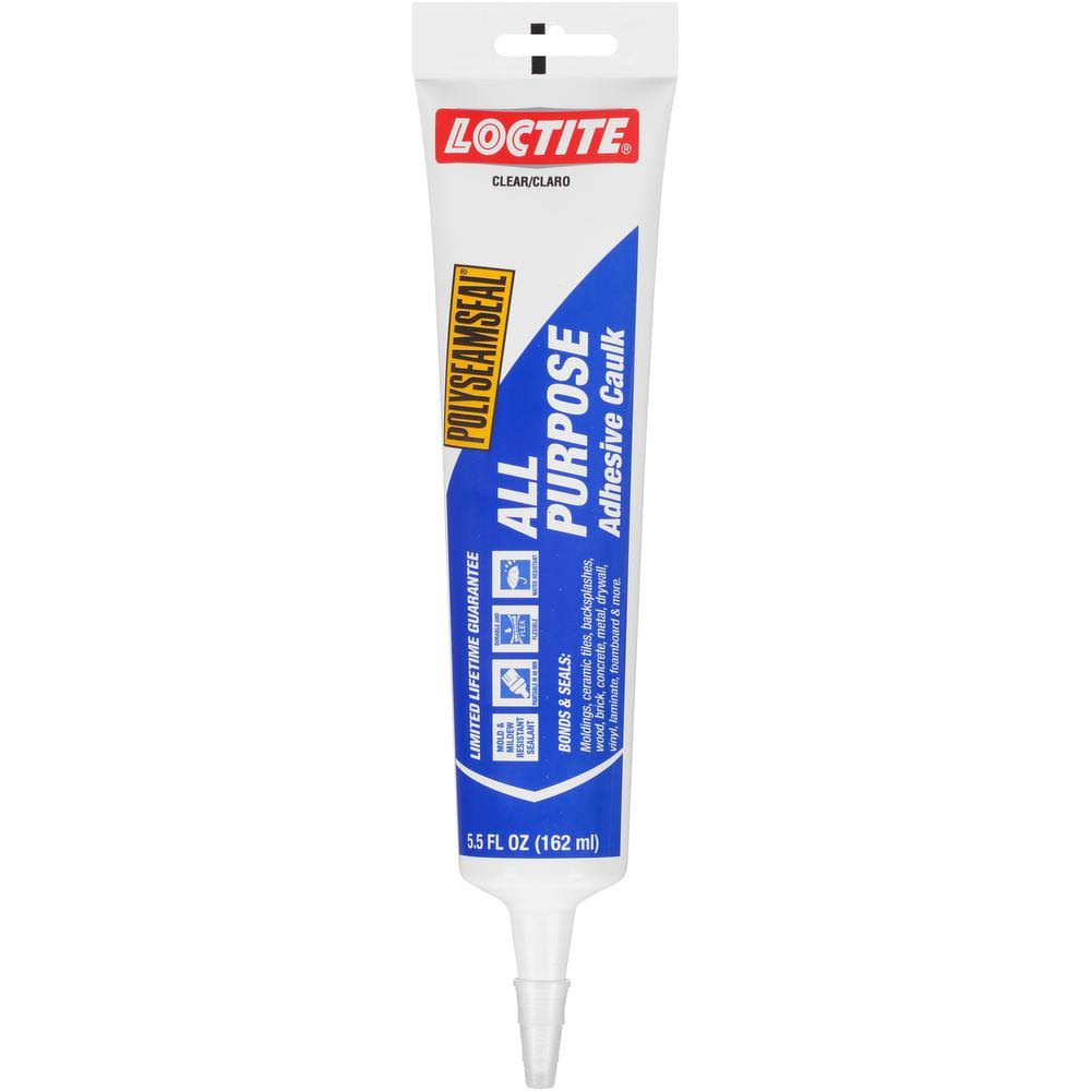 5.5 fl. oz. Clear All-Purpose Adhesive Caulk (12-Pack) U8080