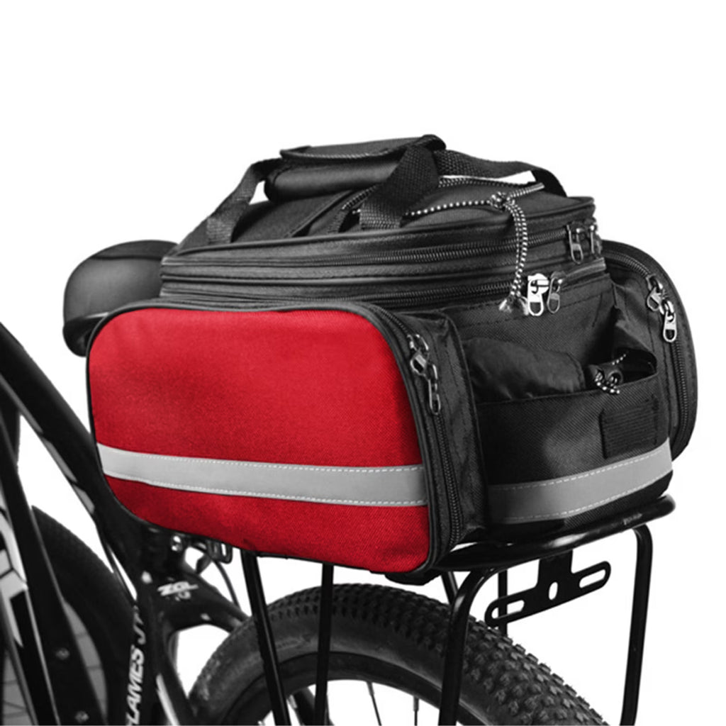 Rear Seat Bag Expandable MTB Bike Rack Bag with Rain Cover N59374