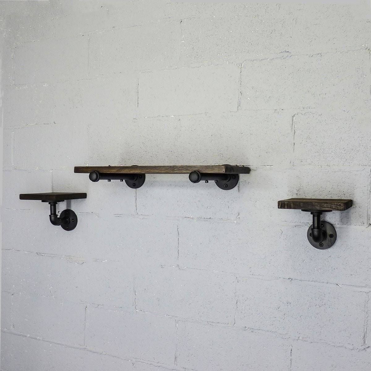 Set of 3 Farmhouse Industrial Wall Shelf T81806