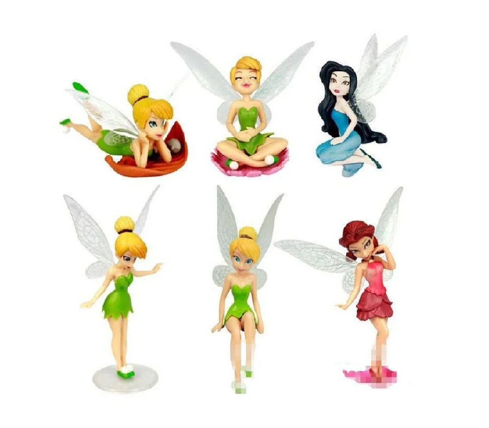 6pcs Fairy Girls Dolls Cake Topper L3192