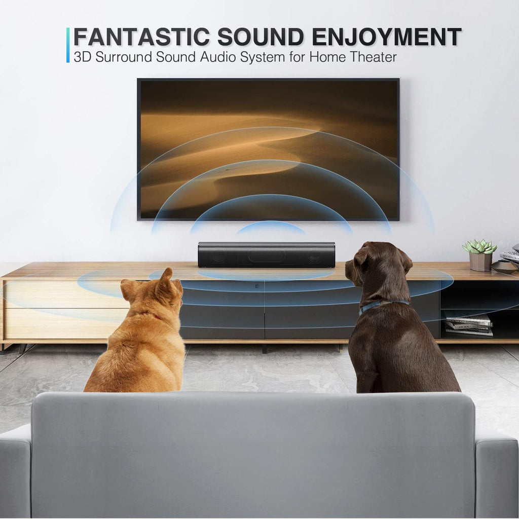 16'' Mini Sound Bar with Bluetooth, AUX/Opt, Pack of 2 M630