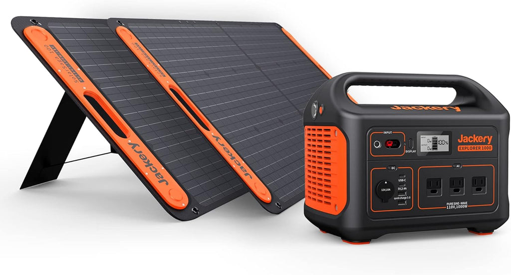 Solar Generator 1000 with 100W Solar Panel and Lithium Battery Pack U5691
