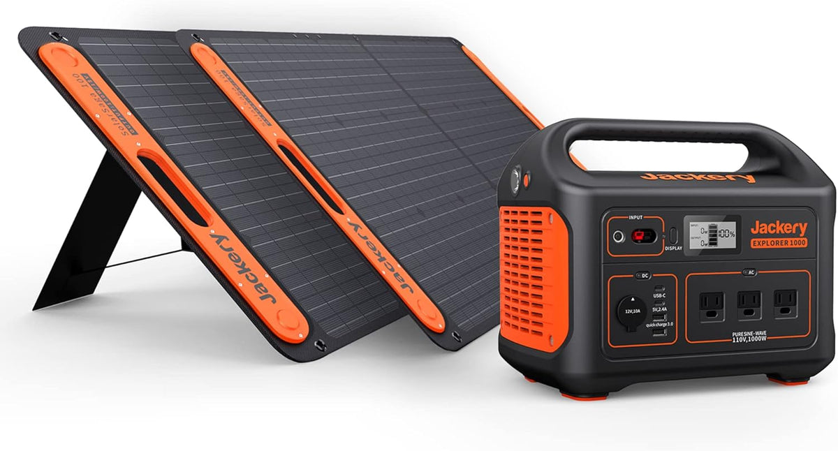 Solar Generator 1000 with 100W Solar Panel and Lithium Battery Pack U5691