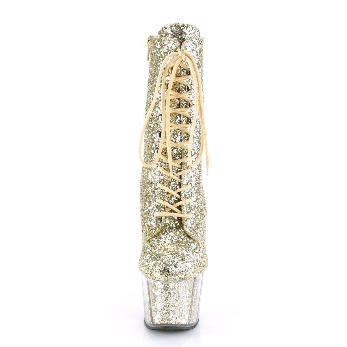 Gold Glitter 7 inch Heel U46892