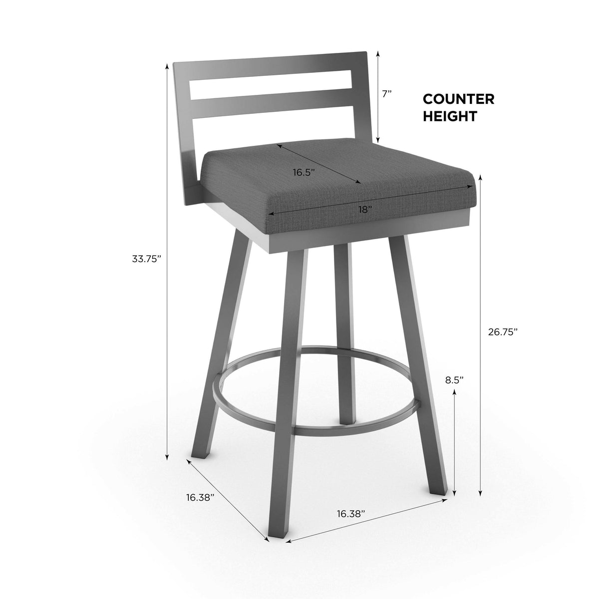 Copper Swivel Counter Stool S487394