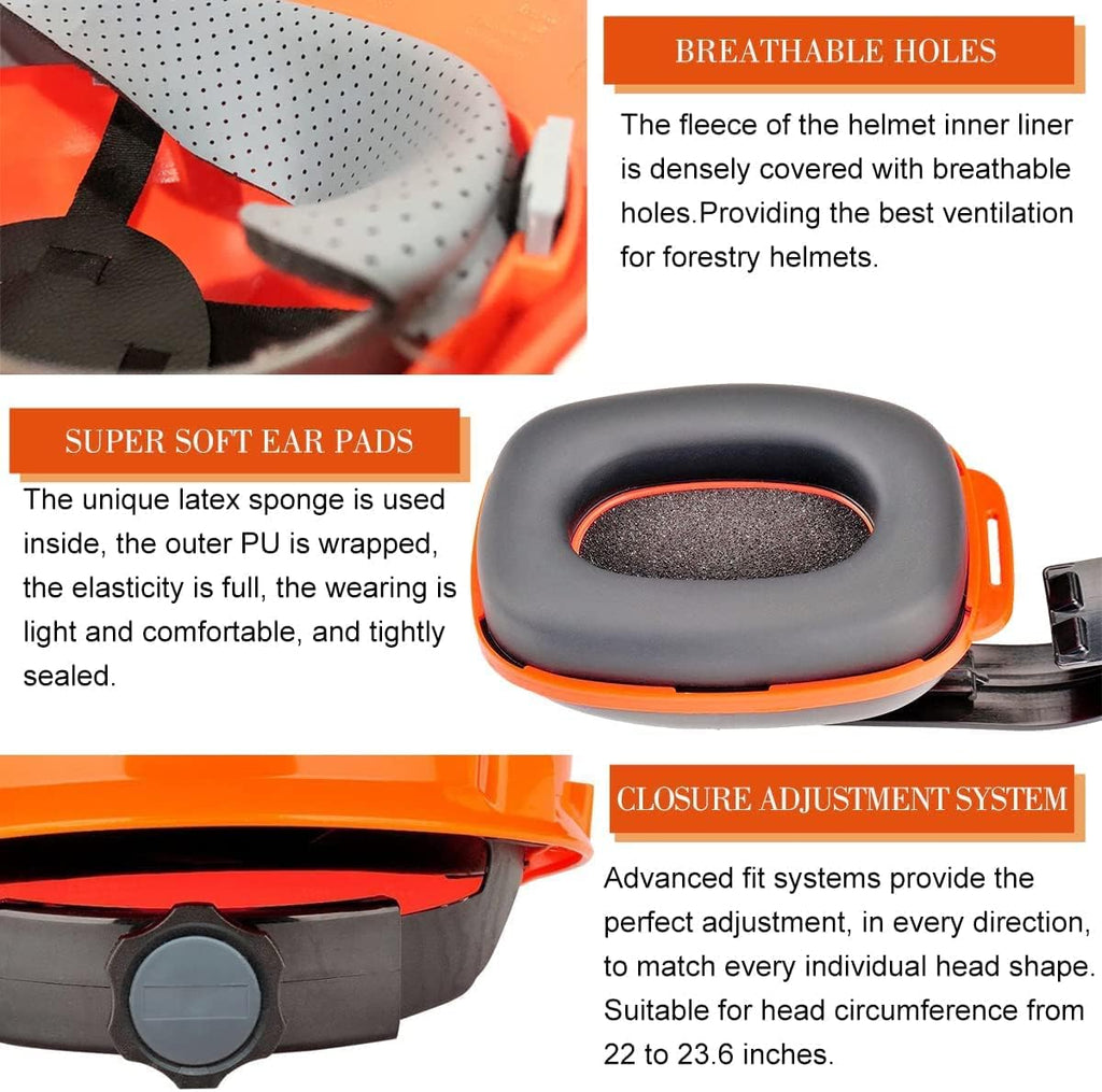 Chainsaw Helmet with Safety Face Shield and Ear Muffs G125