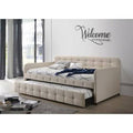 Beige Twin Daybed with Trundle D3323