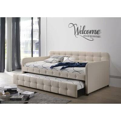 Beige Twin Daybed with Trundle D3323