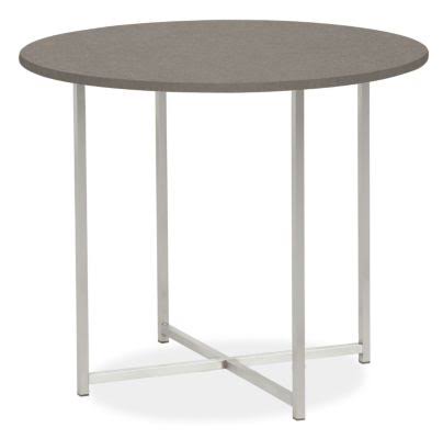 Round End Table 27 Diameter 24H in Stainless Steel U548758