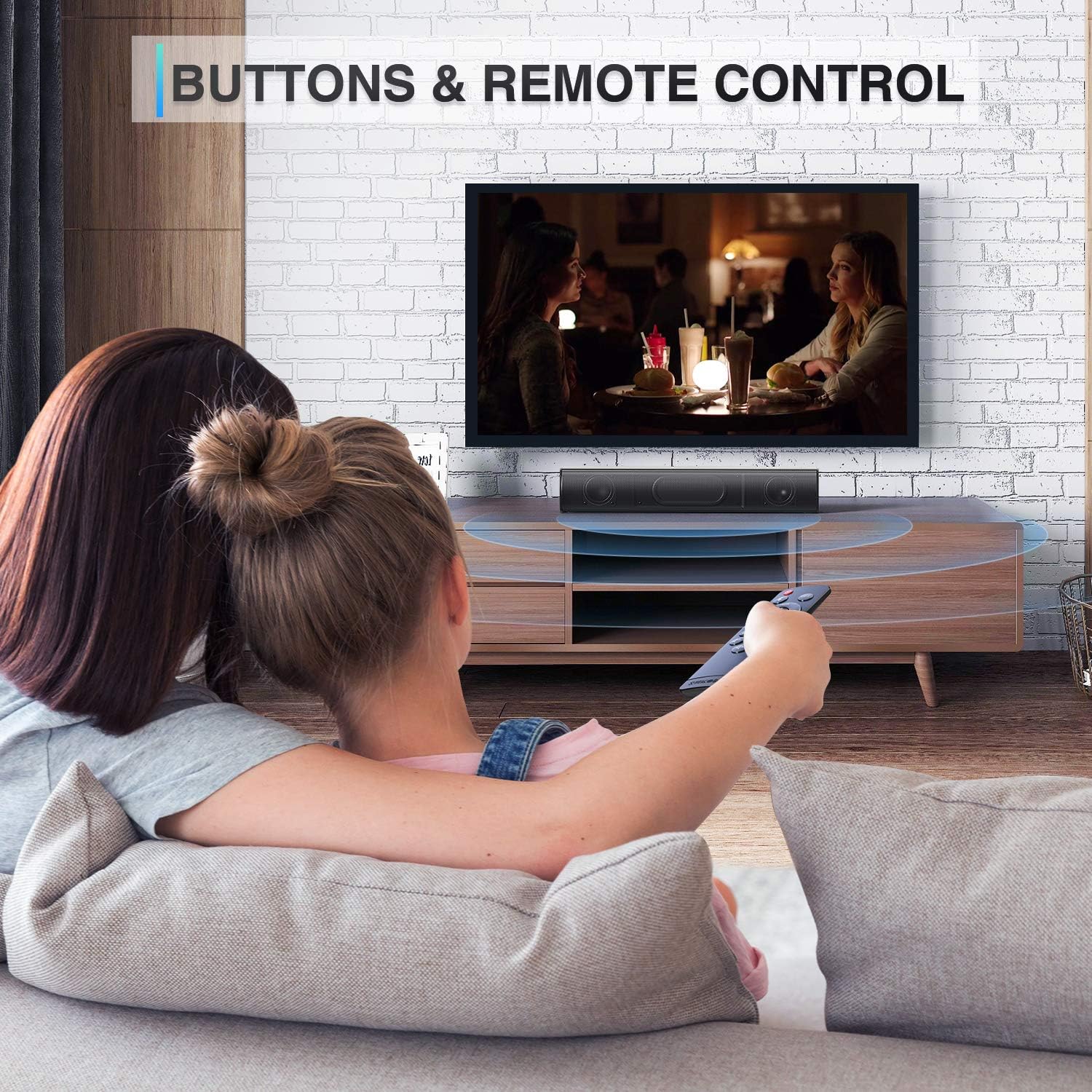 16'' Mini Sound Bar with Bluetooth, AUX/Opt, Pack of 2 M630