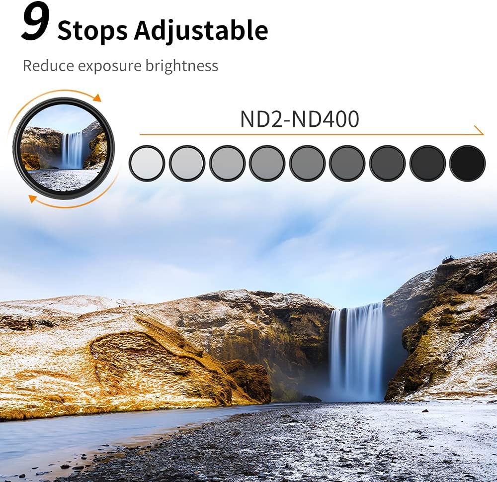 82mm Variable ND Lens Filter & Filter Cap Kit (2 Pcs) V487838