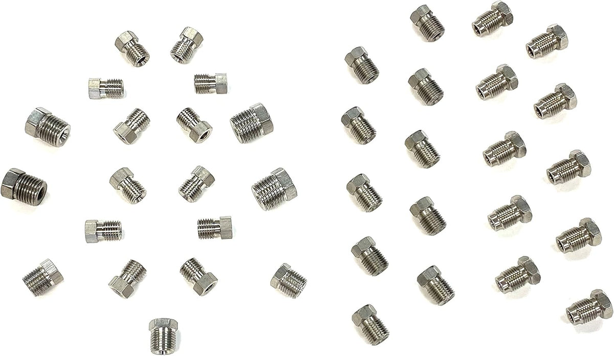 Stainless Brake Line Fitting Kit, SAE, Metric, Inverted and Bubble/ISO Flares (Pack of 39) P993403