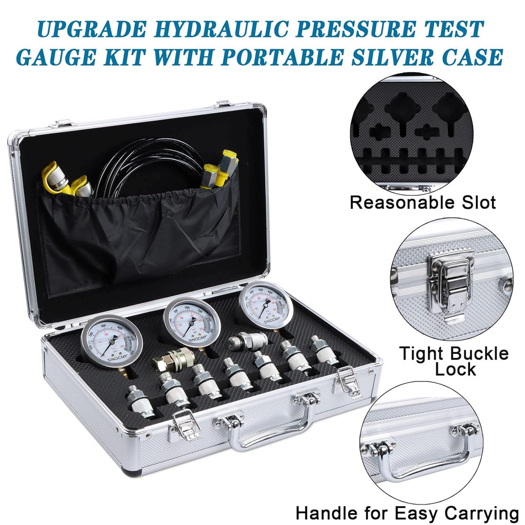 Hydraulic Pressure Test Kit with Pressure Gauge J163556