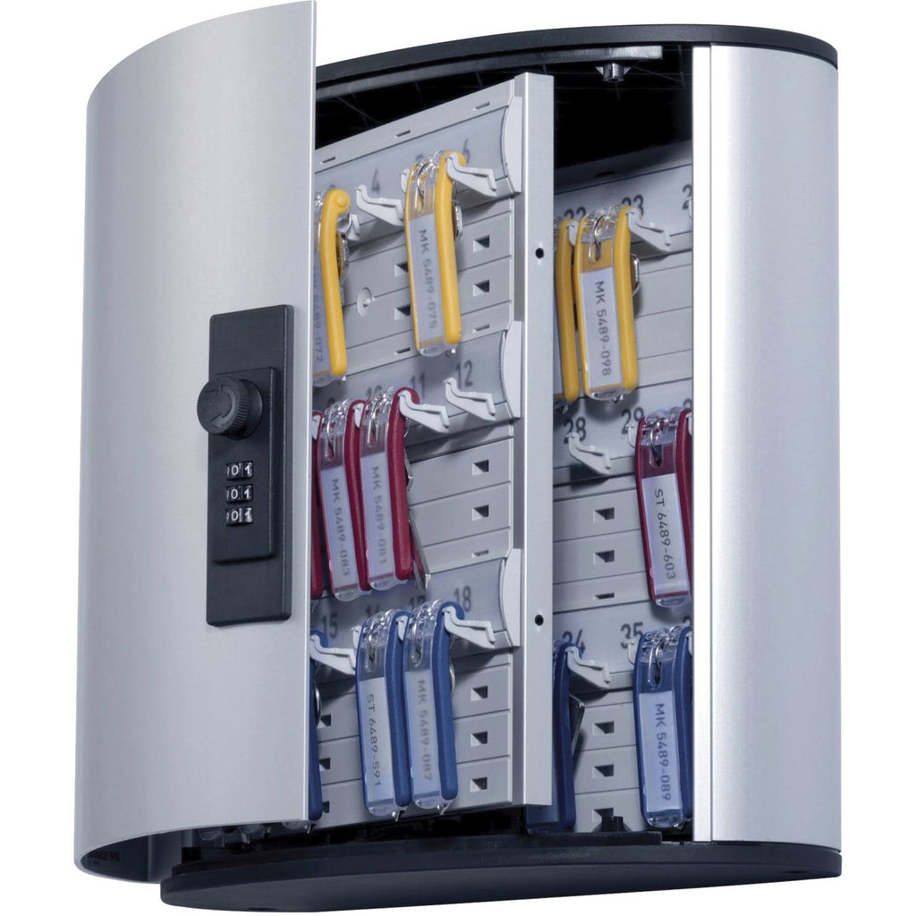 Brushed Aluminum Locking Key Cabinet 36-Key Q7121