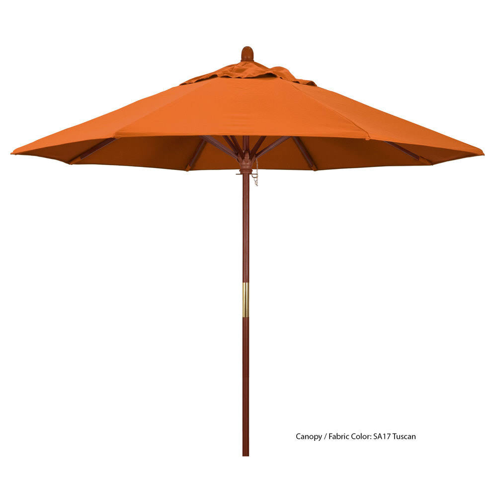 Pacifica Pacific Blue 9 Wood Market Umbrella N346