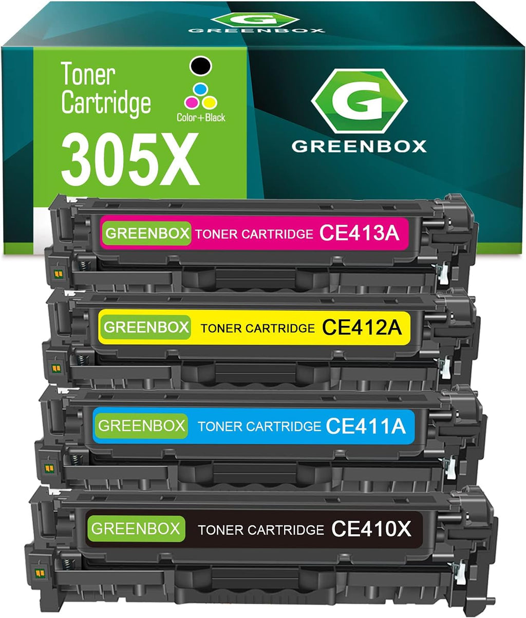 Compatible Toner Cartridge for HP 305X 305A Printer (1 Black, 1 Cyan, 1 Magenta, 1 Yellow) K61537