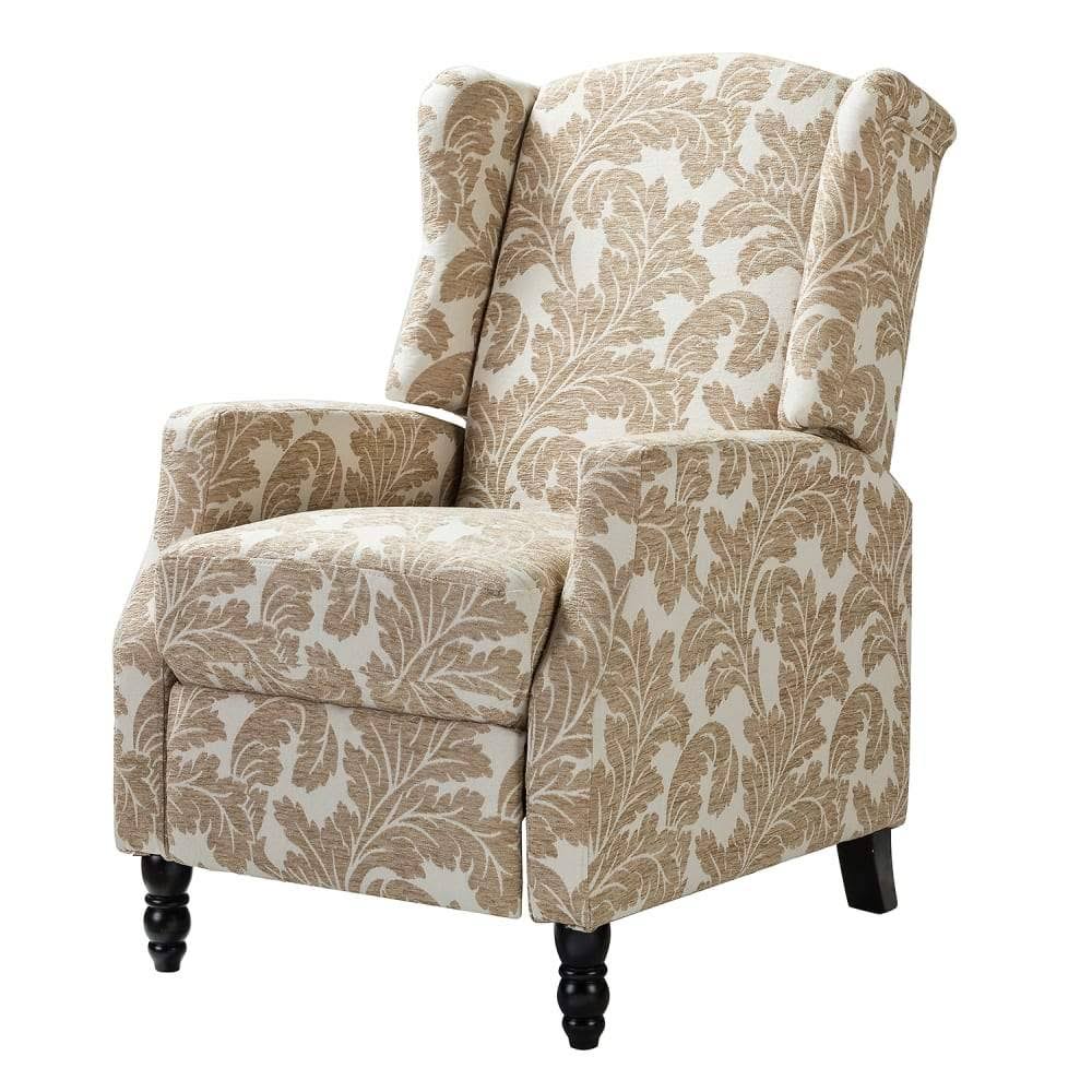 Navy Wing Back Manual Recliner S397