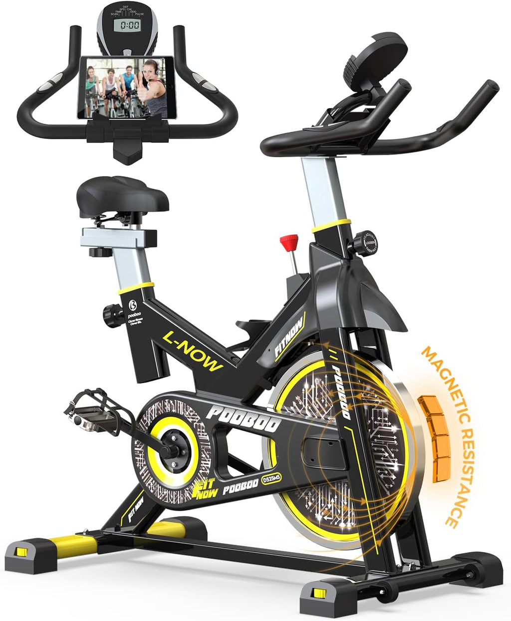 Magnetic Resistance Indoor Cycling Bike with LCD Monitor W345003