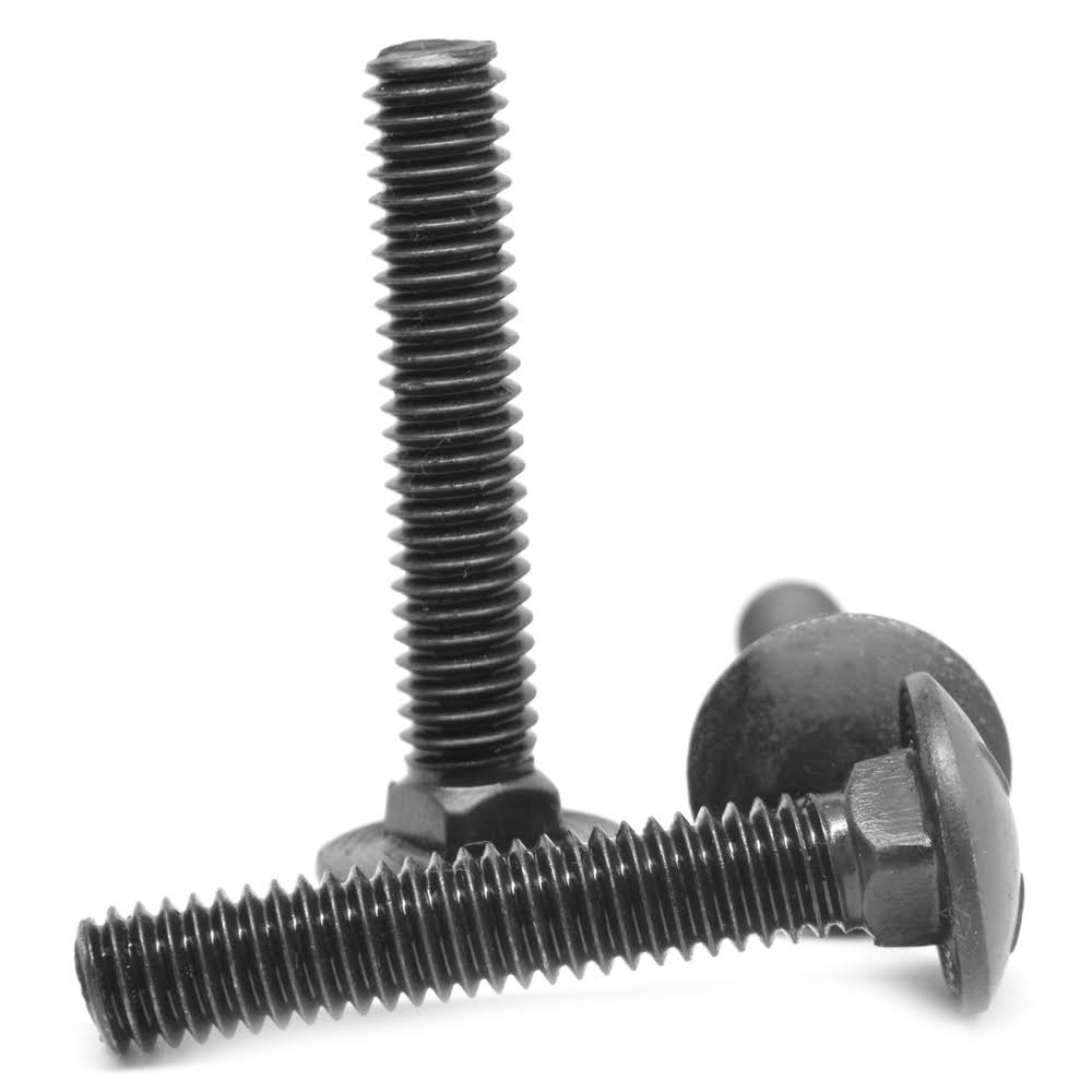 5/16-18 x 2 1/4 Coarse Thread Carriage Bolt Low Carbon Steel Black Oxide Pk 500 C46590