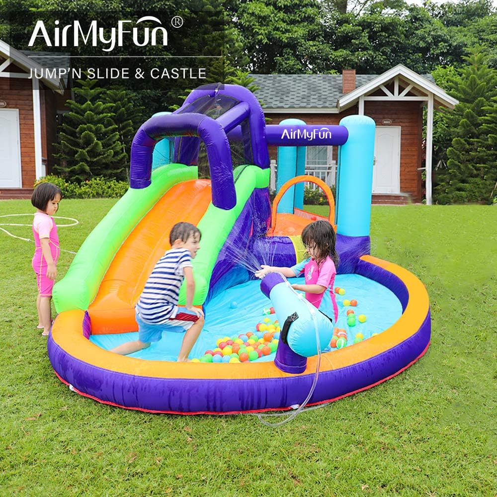 Inflatable Bounce House with Air Blower and Slide Y254