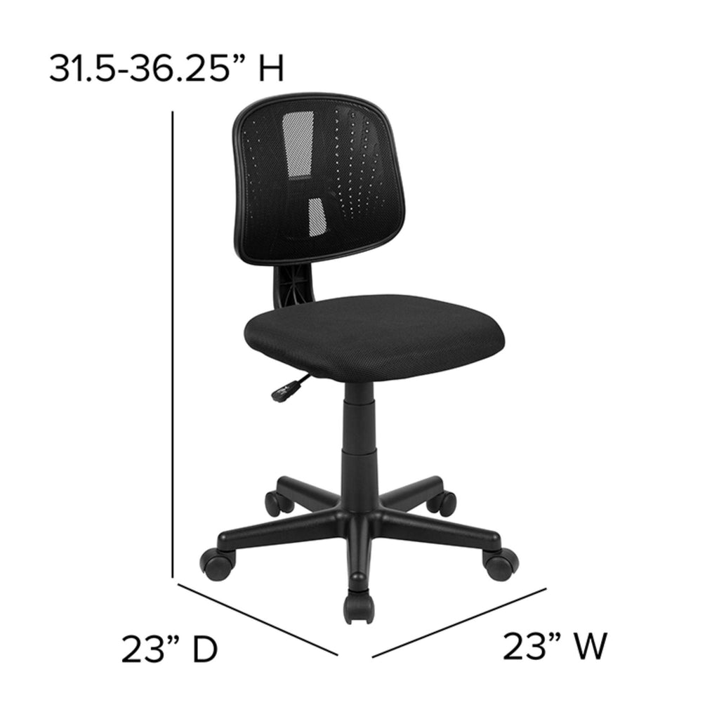 Black Mid-Back Mesh Swivel Task Office Chair X58127