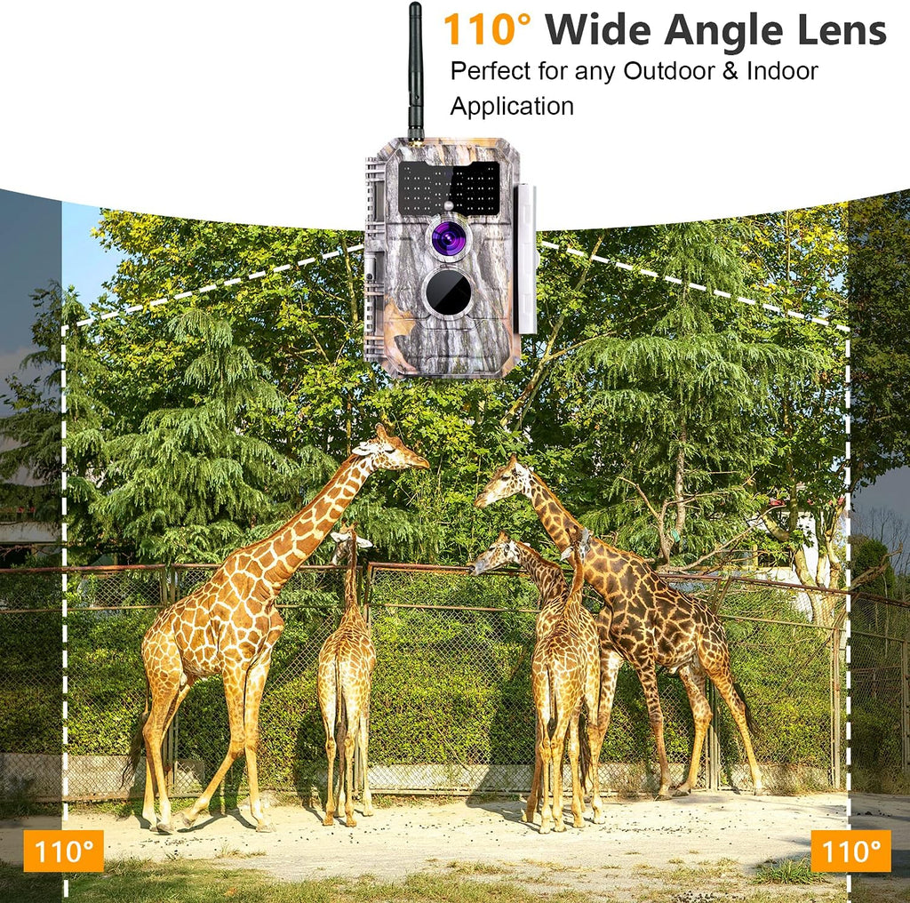 24MP 1296P No Glow Night Vision Waterproof Trail Game Camera Pack of 2 P345