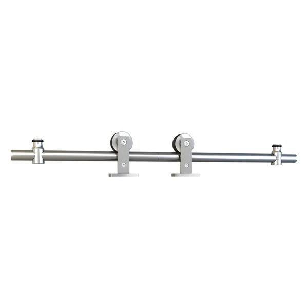 Stainless Steel Sliding Barn Door Hardware Kit, Soft Close D44431
