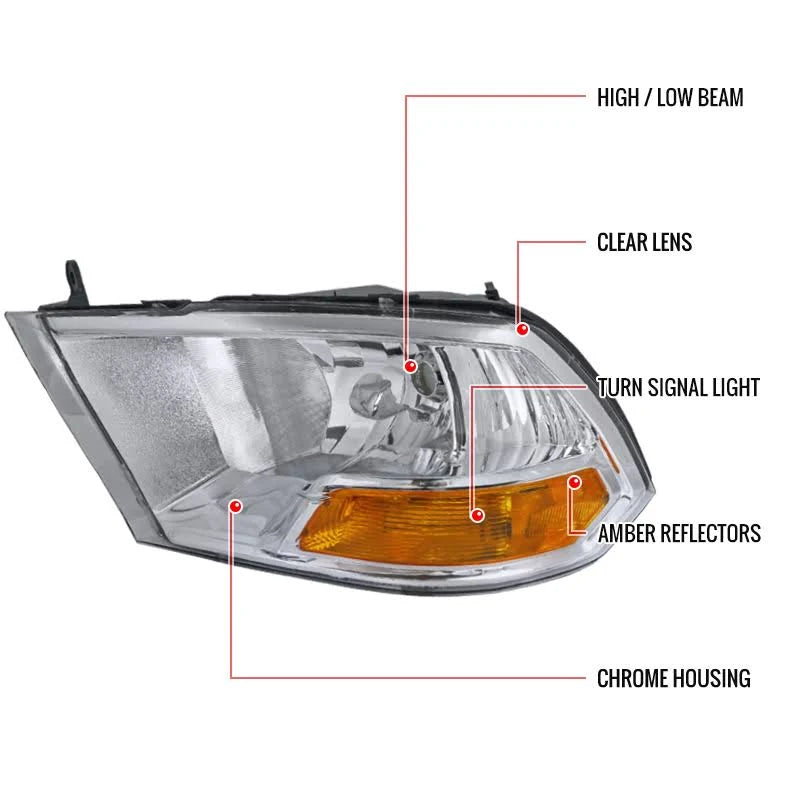 Chrome Crystal Headlights P9942