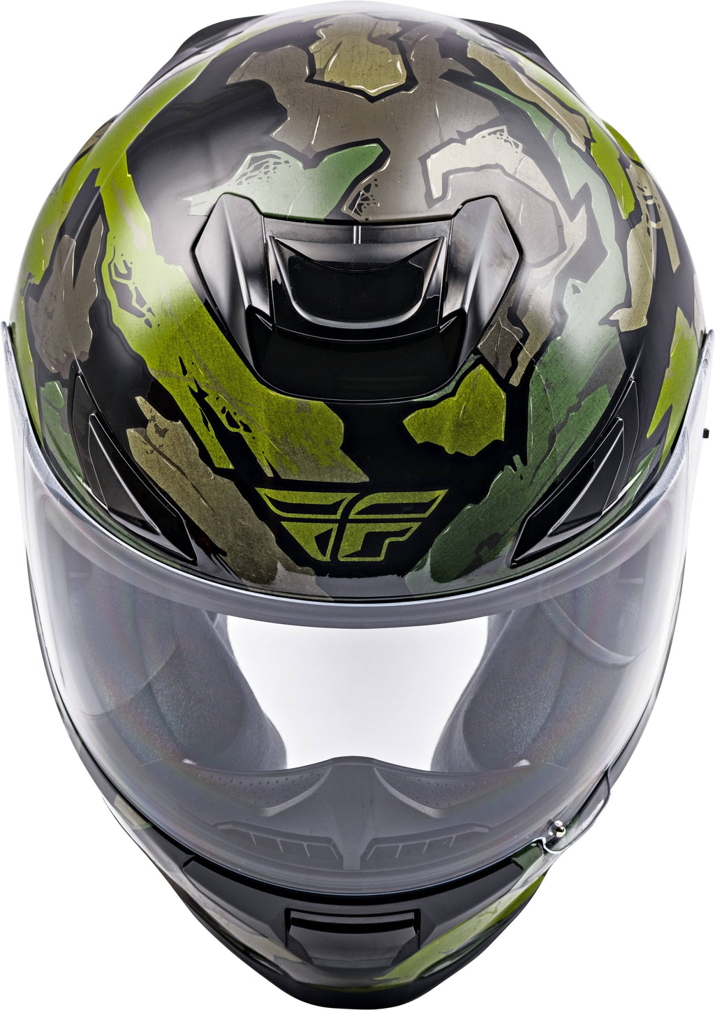 Camo Green Grey Fly Racing Helmet E4682