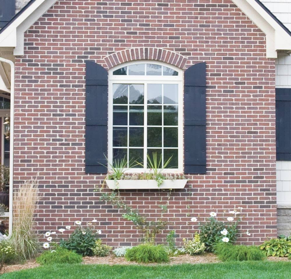 12 inch x 76 inch Vinyl Board-n-Batten Shutters, Musket Brown O93408